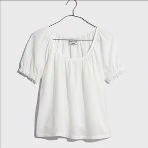Madewell Texture and Thread Peasant Peasant Top.